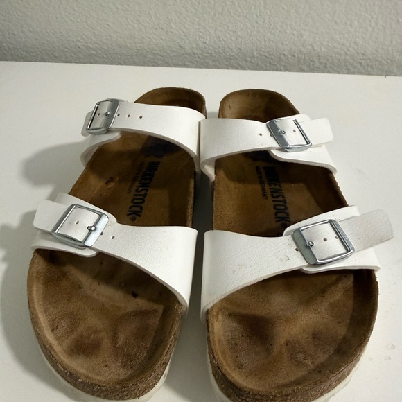 Birkenstock White Double Strap Sandals - Picture 3 of 8